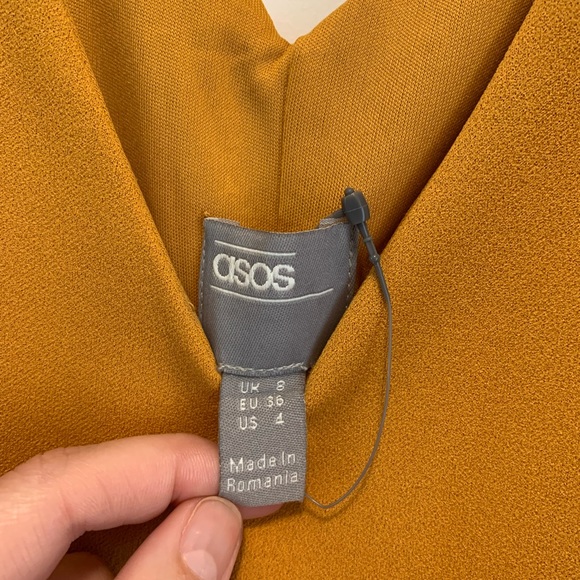 ASOS DESIGN Midi Satin Mix Skater Dress w/ Belt - Picture 5 of 7